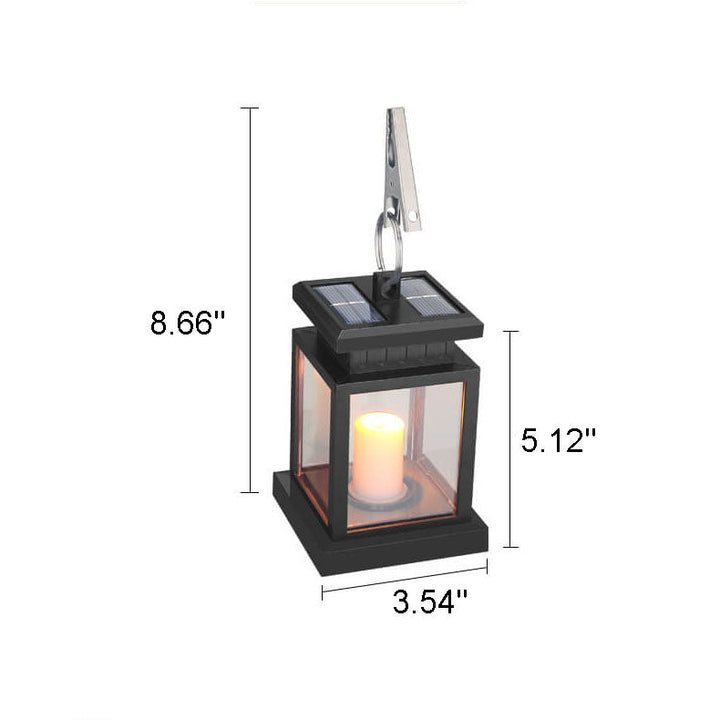 Skanto | Solar Retro Stearinlys Lantern LED Utendørs Hengende Lys