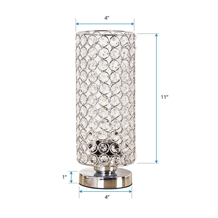 Skanto | Krystallampe - Moderne nattlampe med kromfinish