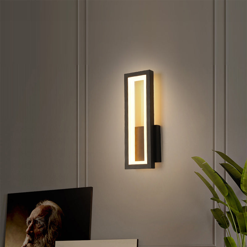 Minimalisme Rektangulær Vegglampe Belysning Metall Foyer LED Veggmontert Lysarmatur | Skanto