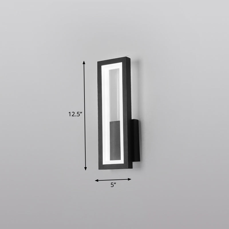 Minimalisme Rektangulær Vegglampe Belysning Metall Foyer LED Veggmontert Lysarmatur | Skanto