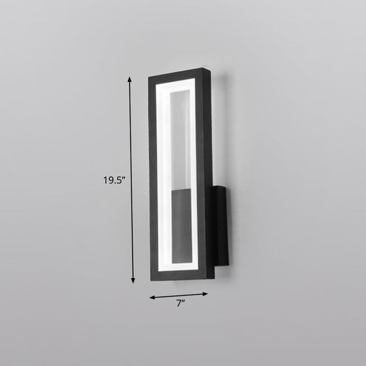 Minimalisme Rektangulær Vegglampe Belysning Metall Foyer LED Veggmontert Lysarmatur | Skanto