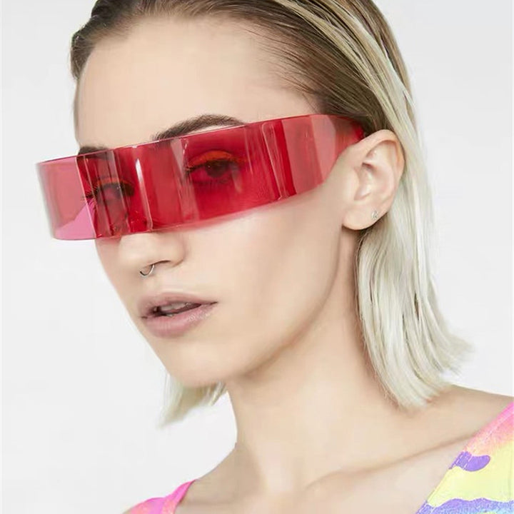 Damer futuristisk visir-lignende solbrille Skanto