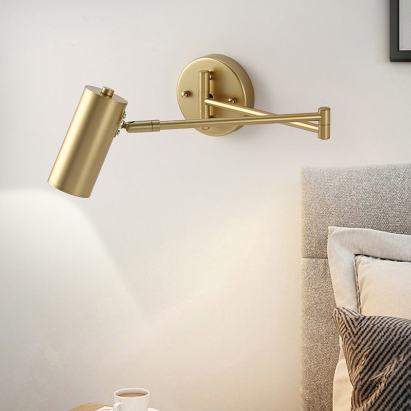 Tubular sengkledning veggmontert leselampe Metall 1 lyspære postmodern vegglampe med utvidbar arm | Skanto