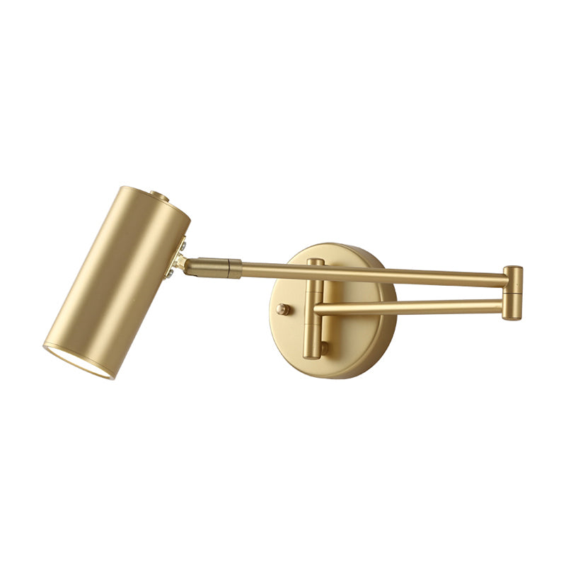 Tubular sengkledning veggmontert leselampe Metall 1 lyspære postmodern vegglampe med utvidbar arm | Skanto