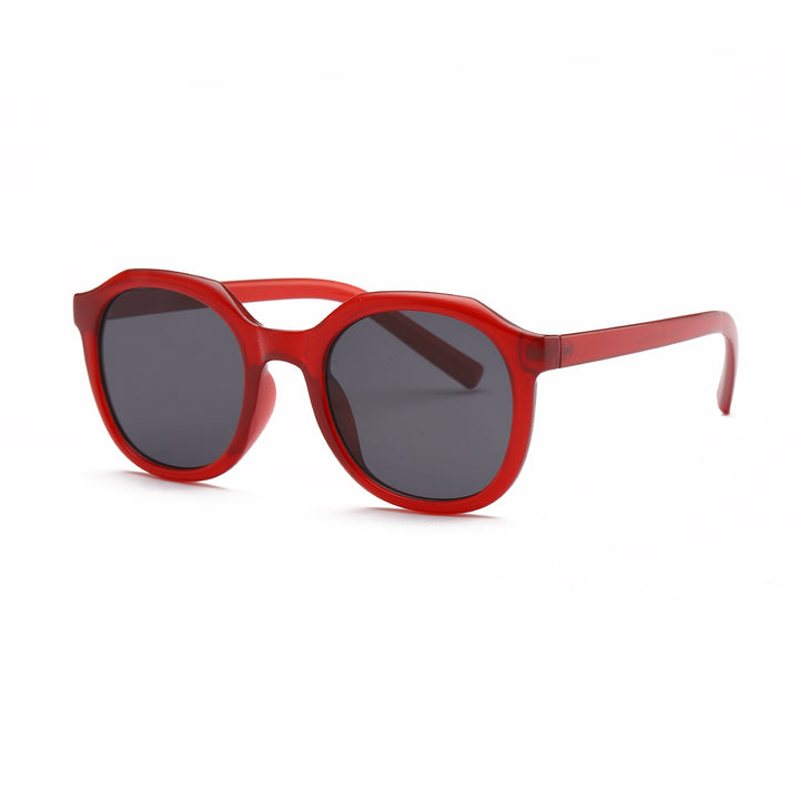 Dame moteriktig solbrille med fasetterte rammer og UV-beskyttelse Skanto