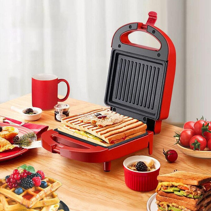 Skanto | 2-i-1 Sandwichmaker & Brødristing | Non-Stick Auto-Tetting Plater for Rask Frokost, Snacks & Enkel Rengjøring