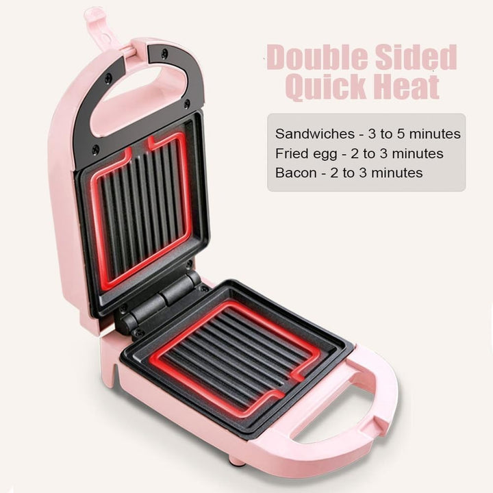 Skanto | 2-i-1 Sandwichmaker & Brødristing | Non-Stick Auto-Tetting Plater for Rask Frokost, Snacks & Enkel Rengjøring