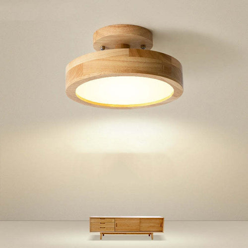 Moderne LED taklampe laget av tre – Quinn taklampe for stue, gang, soverom og spisestue | Skanto