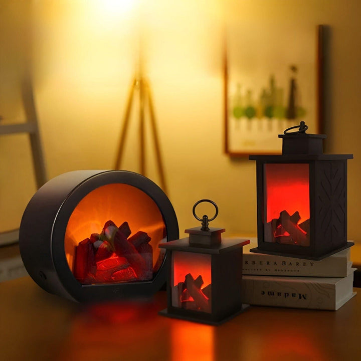 Skanto | RadiantFlame LED Lantern – Realistisk Flamme Bordlampe for Koselig Atmosfære Belysning