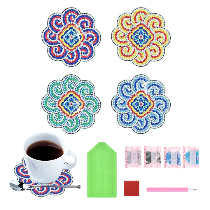 Skanto | Diamond Crafts Coaster Diamond Painting Coaster (Mandala)