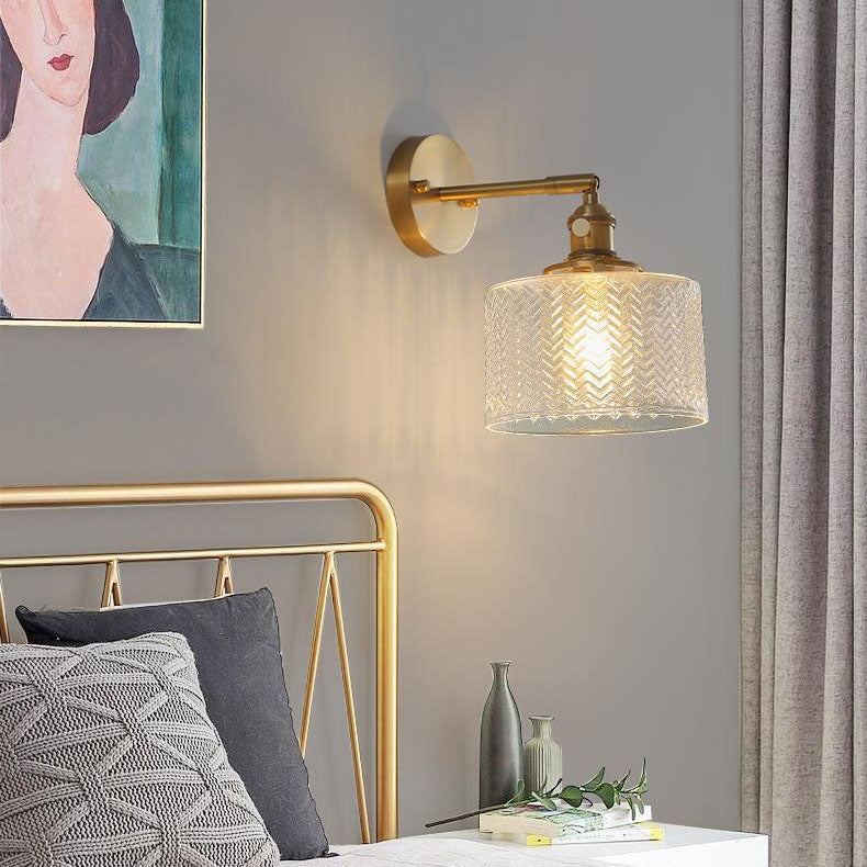 Skanto | Nordisk Minimalistisk Kreativ Messing Sylinder 1-Lys Vegglampe