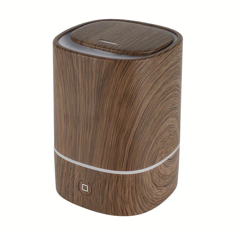Skanto | Ultralyd Luftfukter med Trelook – Stille Aroma Diffuser med LED & Automatisk Avstenging