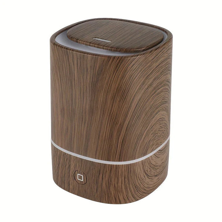 Skanto | Ultralyd Luftfukter med Trelook – Stille Aroma Diffuser med LED & Automatisk Avstenging