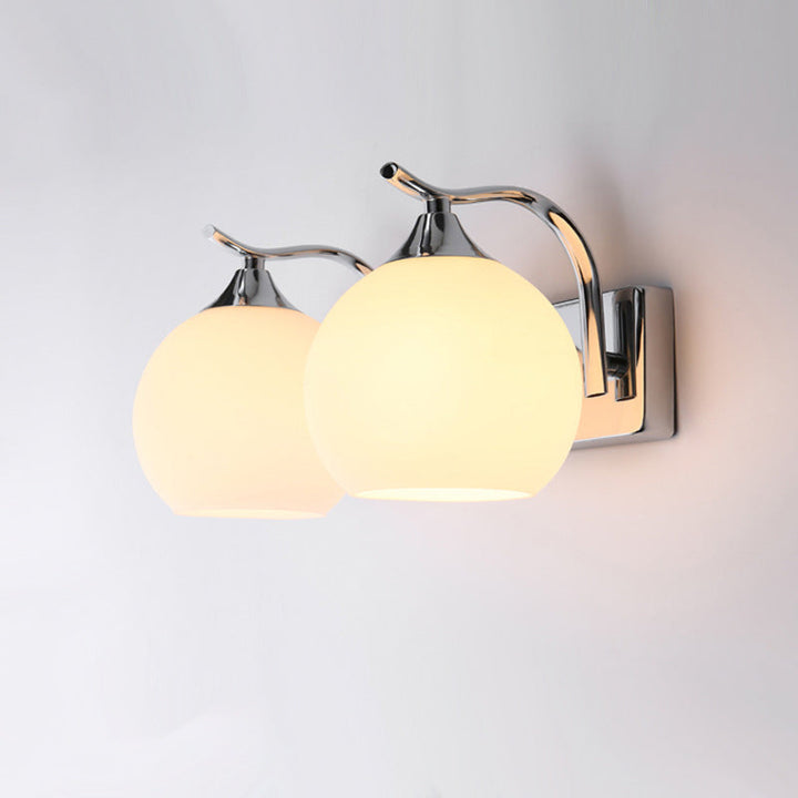 Satin Opal Glass Dome Sconce Light Fixture Enkel Stil Korridor Veggmontert Lampe | Skanto