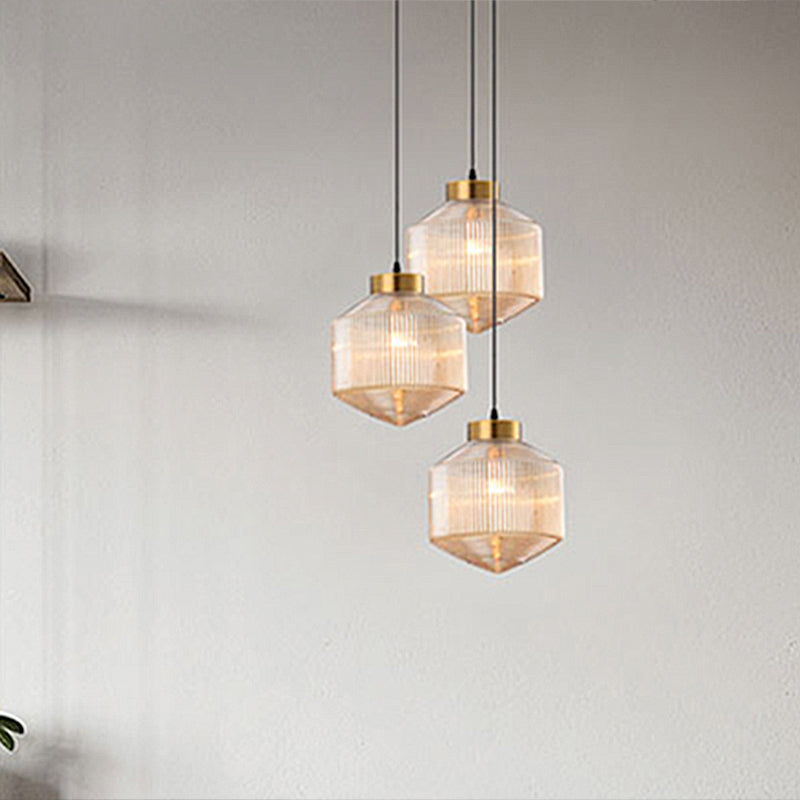 Moderne Trommel Chandelier laget av Glass – Elegant Belysning for Spisestue og Stue | Skanto