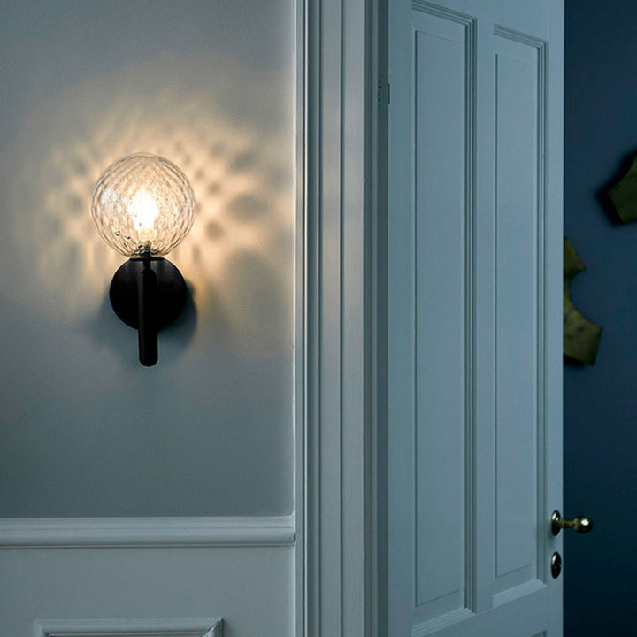 Ball Stairway Wall Light Fixture Glass Single-Bulb Simple Style Wall Sconce Lighting | Skanto