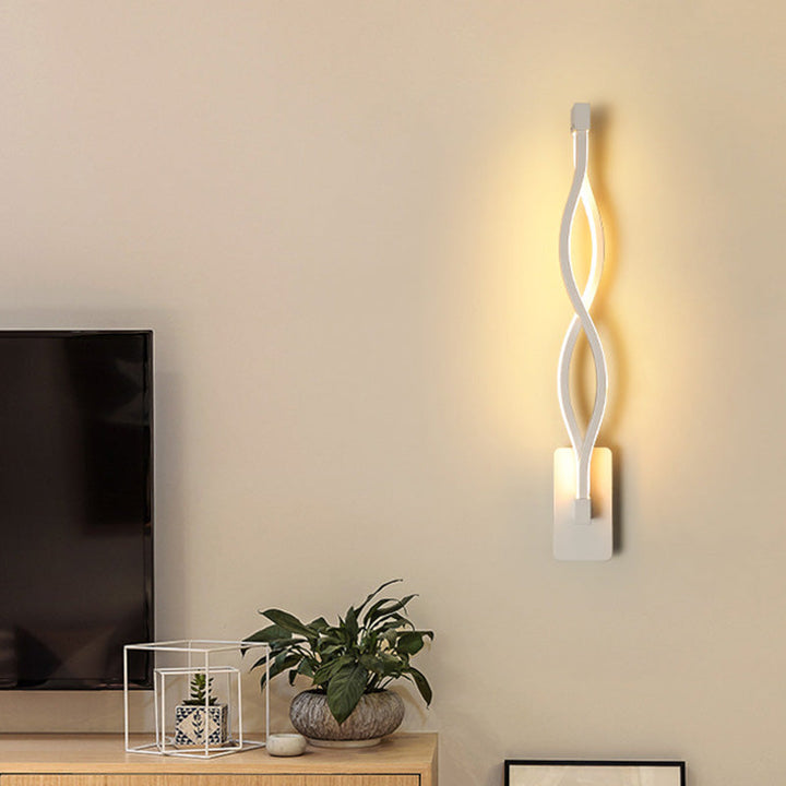Skanto | Hvit geometrisk formet vegglampe enkelhet LED metall vegglampe vegglampe for trappen