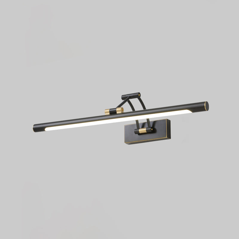 Minimalist rørformet sminkelampe akryl LED veggmontert lampe med 3-leddet svingarm | Skanto