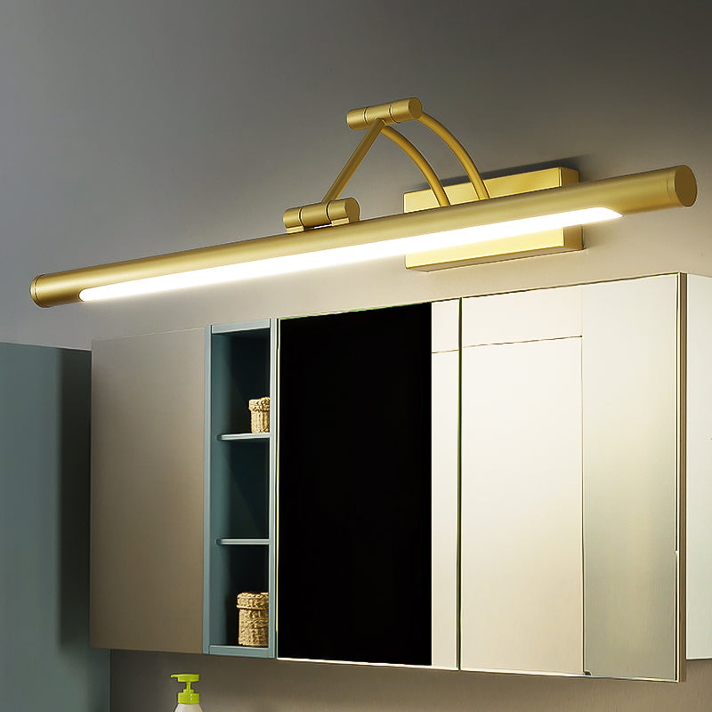 Minimalist rørformet sminkelampe akryl LED veggmontert lampe med 3-leddet svingarm | Skanto