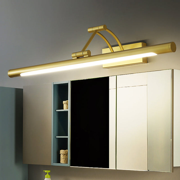 Minimalist rørformet sminkelampe akryl LED veggmontert lampe med 3-leddet svingarm | Skanto