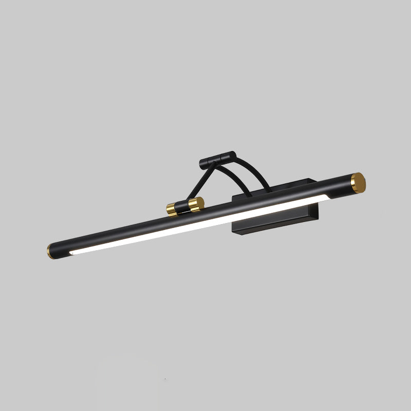 Minimalist rørformet sminkelampe akryl LED veggmontert lampe med 3-leddet svingarm | Skanto
