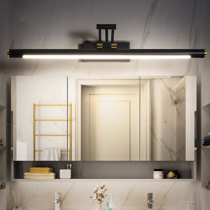 Minimalist rørformet sminkelampe akryl LED veggmontert lampe med 3-leddet svingarm | Skanto