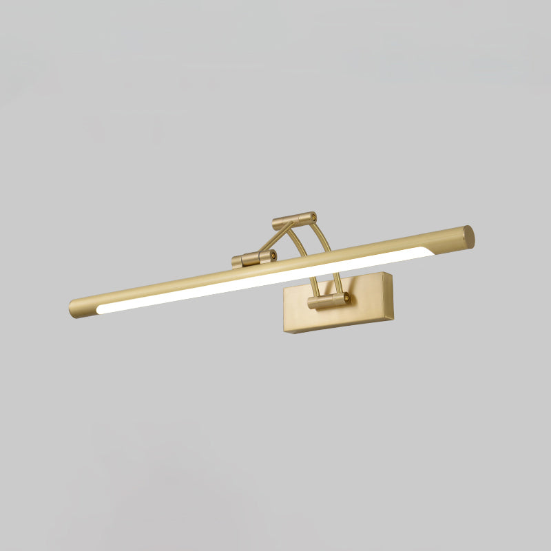 Minimalist rørformet sminkelampe akryl LED veggmontert lampe med 3-leddet svingarm | Skanto