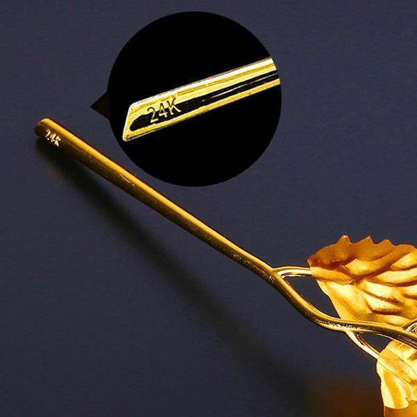 24K Gullfolie Rose Med Boks | Skanto