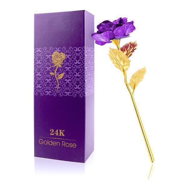 24K Gullfolie Rose Med Boks | Skanto