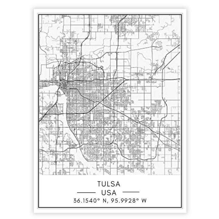 Bykart over Tulsa – Lerretsbilde