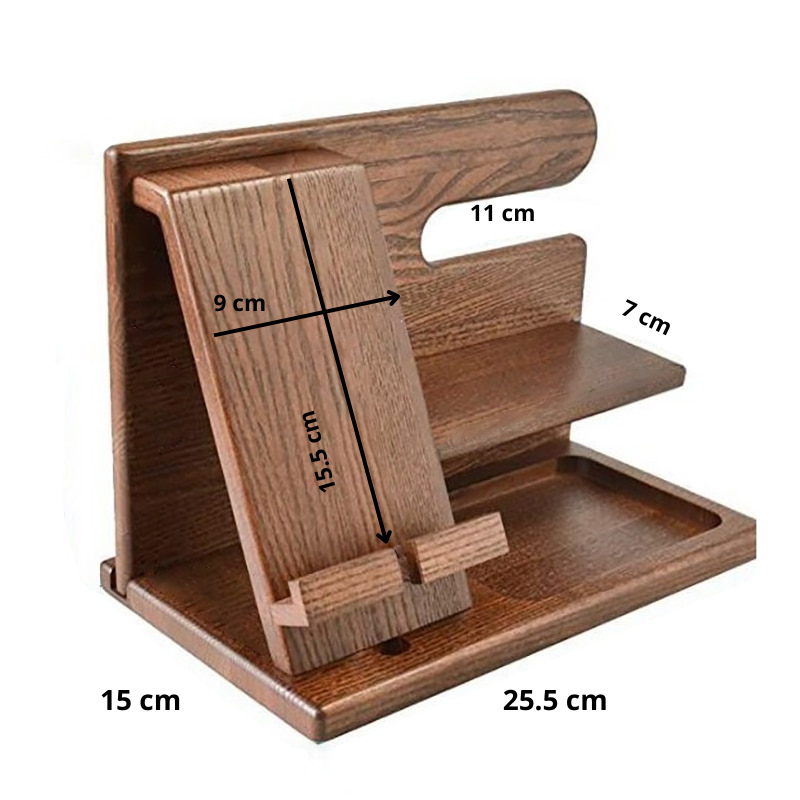 WoodDock – Stilig Tre Organizer for Enheter Skanto