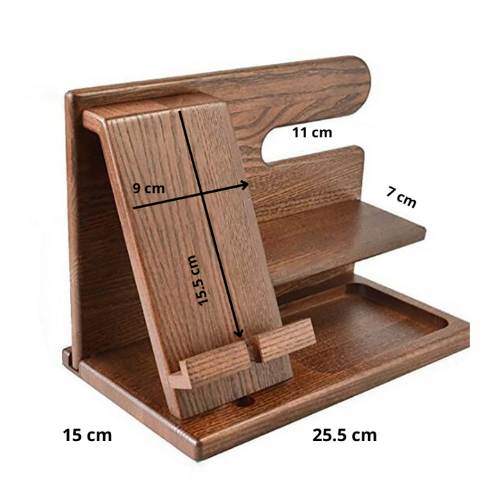 WoodDock – Stilig Tre Organizer for Enheter Skanto