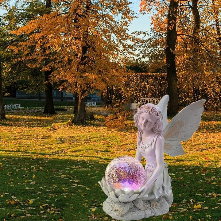 Skanto | Hjem hage solenergi dekorasjon Fe Statue