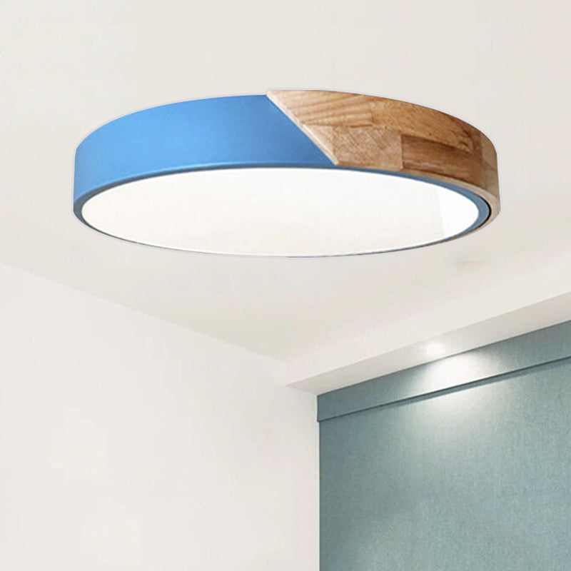 Moderne LED-taklampe for soverommet – Energisparende innbygningslampe i akryl og metall, forskjellige farger