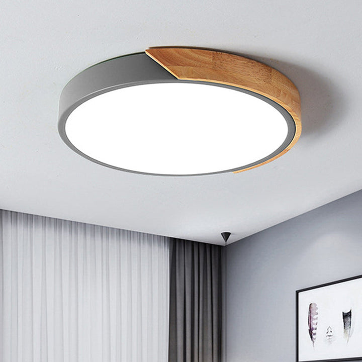 Moderne LED-taklampe for soverommet – Energisparende innbygningslampe i akryl og metall, forskjellige farger
