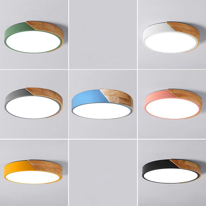 Moderne LED-taklampe for soverommet – Energisparende innbygningslampe i akryl og metall, forskjellige farger