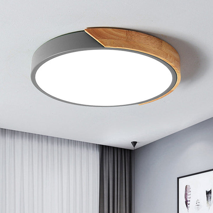 Moderne LED-taklampe for soverommet – Energisparende innbygningslampe i akryl og metall, forskjellige farger
