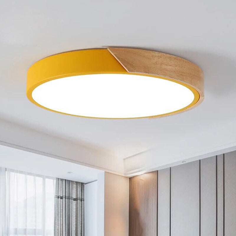 Moderne LED-taklampe for soverommet – Energisparende innbygningslampe i akryl og metall, forskjellige farger