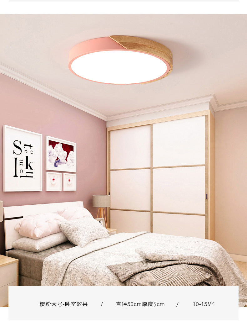 Moderne LED-taklampe for soverommet – Energisparende innbygningslampe i akryl og metall, forskjellige farger