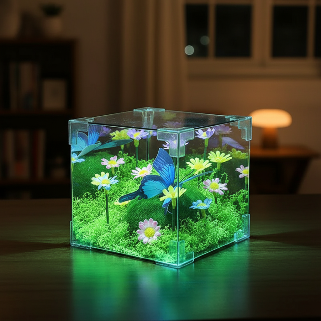 Skanto | LED Sommerfugl Hage Kuben Nattlys Dekor