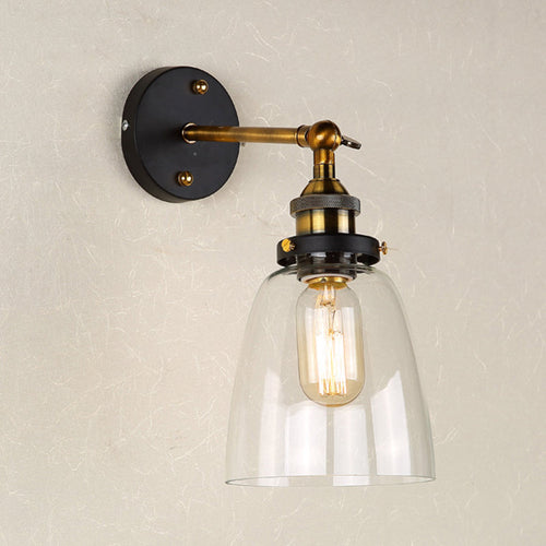 Oval Vanity Vegglamper Retro Industriell Stil Glass Enkelt Vanity Lys | Skanto