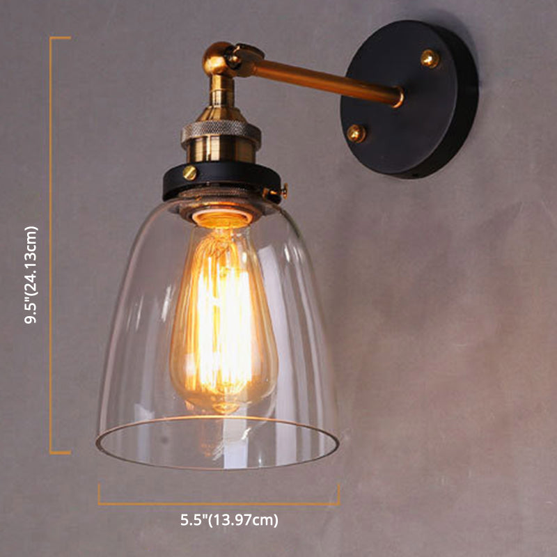 Oval Vanity Vegglamper Retro Industriell Stil Glass Enkelt Vanity Lys | Skanto