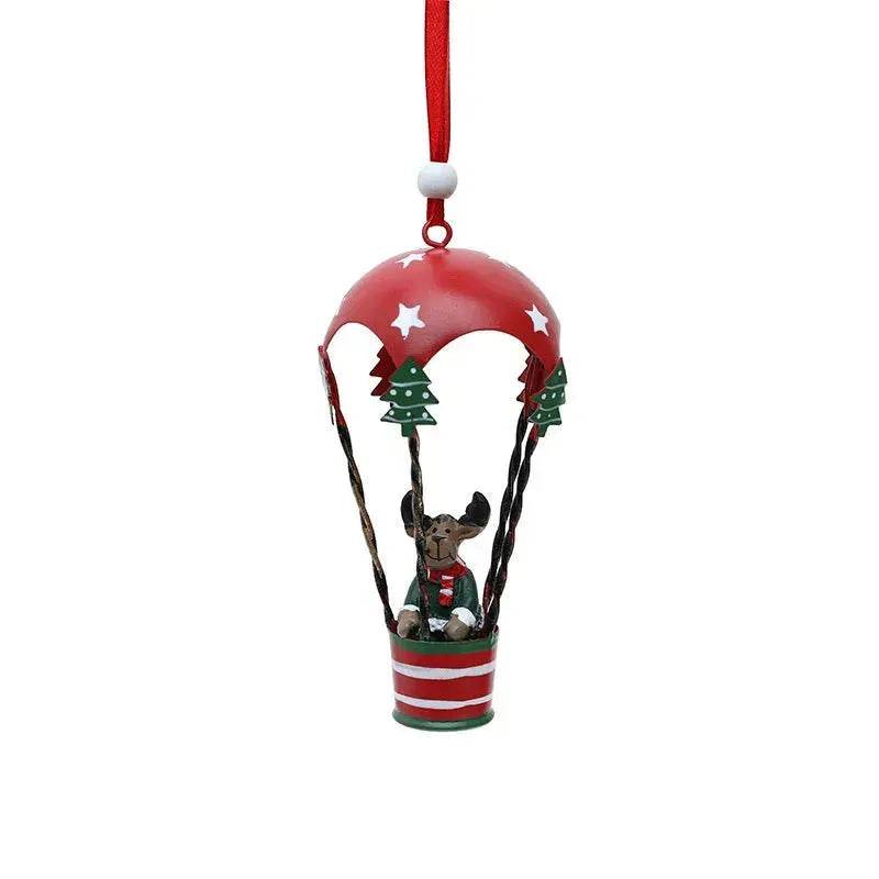 Skanto | Nordic Iron Christmas Hot Air Balloon Parachute Pendant Creative Decorations Tree Charms Hangings