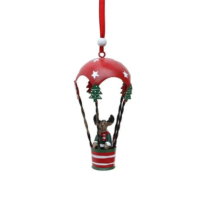 Skanto | Nordic Iron Christmas Hot Air Balloon Parachute Pendant Creative Decorations Tree Charms Hangings