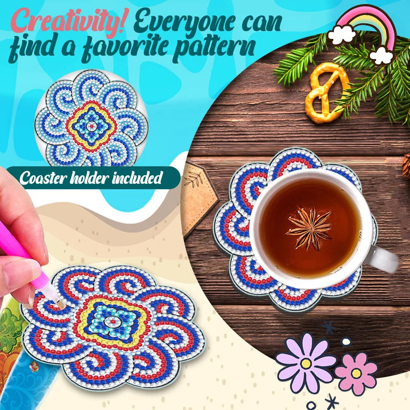 Skanto | Diamond Crafts Coaster Diamond Painting Coaster (Mandala)