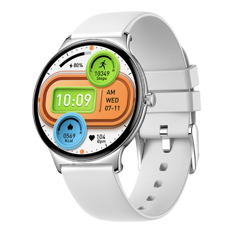 Skanto | SlimFit Ultimate Smartwatch – Ultratynn, helseovervåking & AMOLED-skjerm