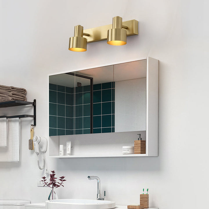 Metal Messing Vegg Vanity Lys Sylinder 1/2/3-Glødelampe LED Tradisjonell Sconce Lysarmatur for Bad | Skanto