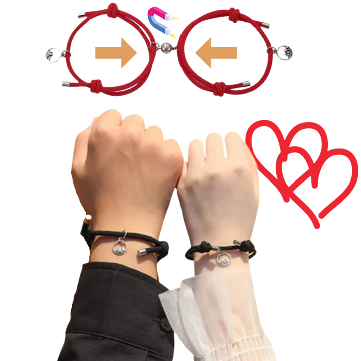 Sett med 2 magnetiske armbånd for par
