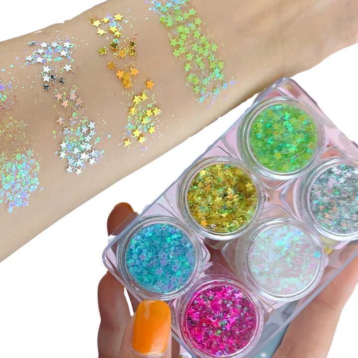 Glittersett for ansikt og kropp