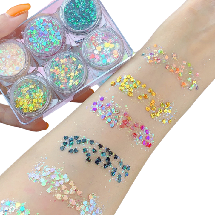 Glittersett for ansikt og kropp